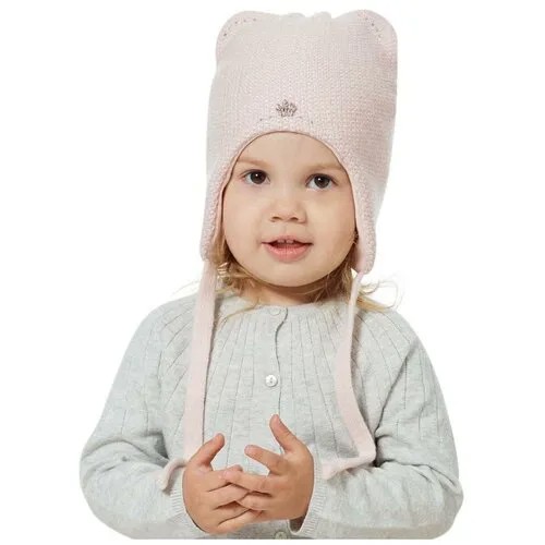 Детская шапка для девочки /осенняя/зимняя шапка для девочки/светло-розовый/Р-Р 50-52