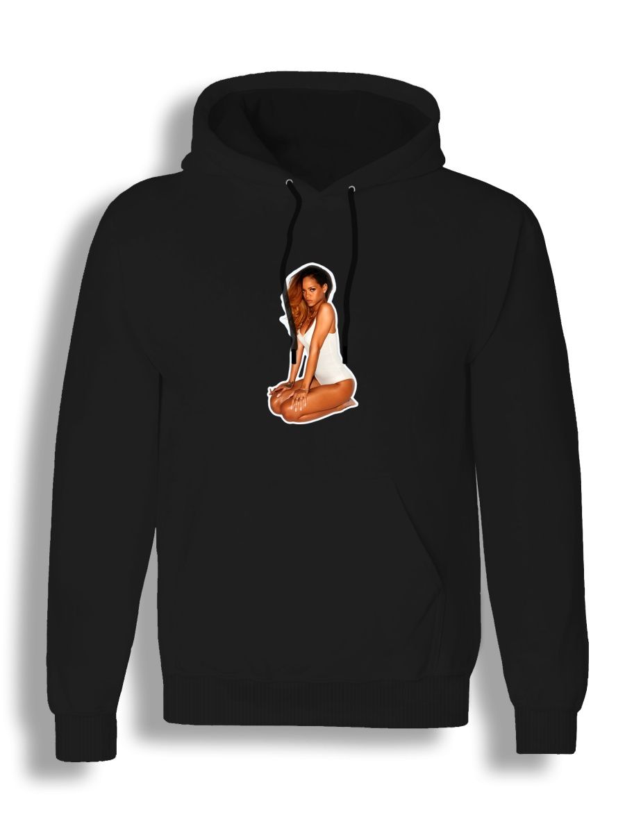 Худи унисекс СувенирShop Рианна/Rihanna 15 черное L