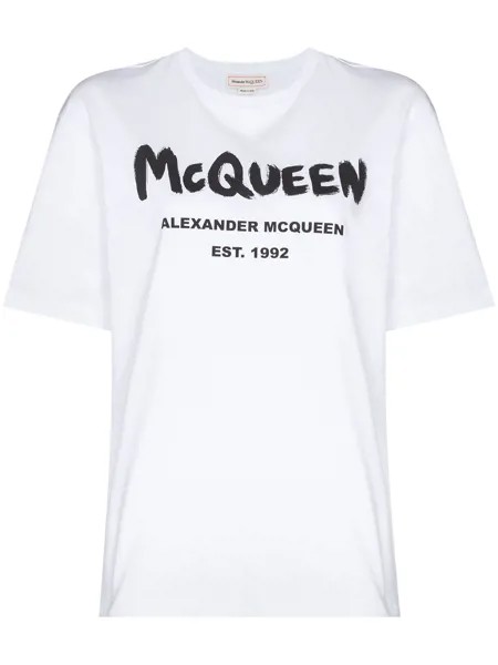 Alexander McQueen Graffiti logo print T-shirt