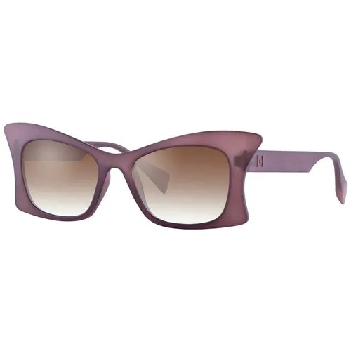 Солнцезащитные очки Italia Independent, бабочка, оправа: пластик, с защитой от УФ, для женщин, коричневый