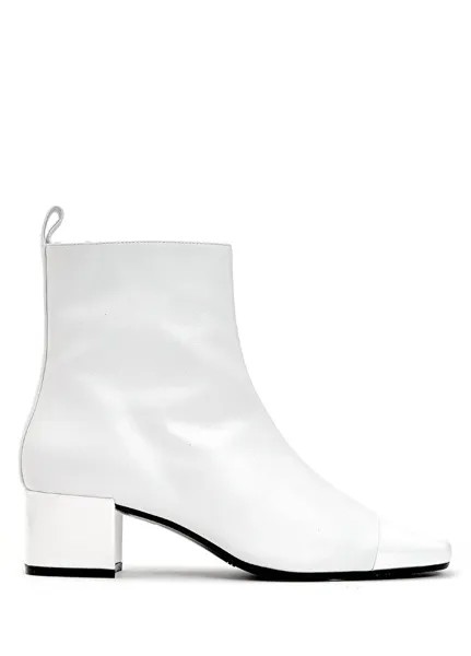 Белые женские кожаные ботинки Carel