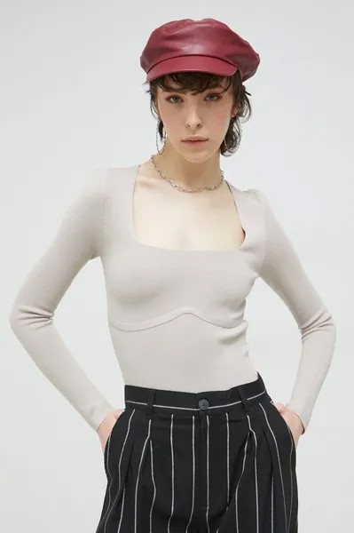 Свитер Abercrombie & Fitch, бежевый