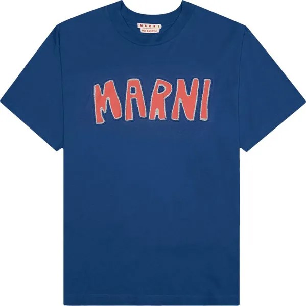Футболка Marni Short-Sleeve T-Shirt 'Ocean', синий