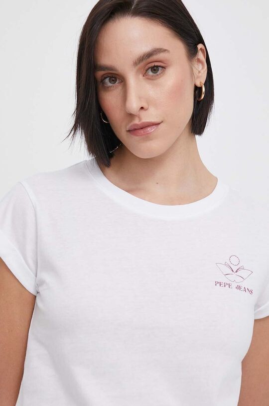 KAYLA хлопковая футболка Pepe Jeans, белый