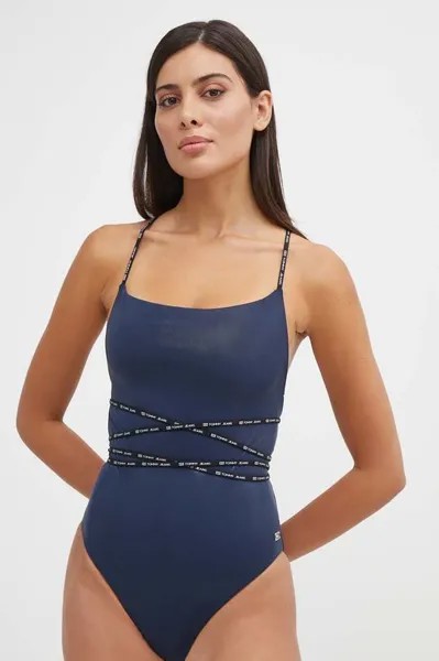 Цельный купальник Tommy Jeans, темно-синий