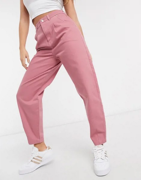 Розовые свободные джинсы с защипами спереди NA-KD-Розовый