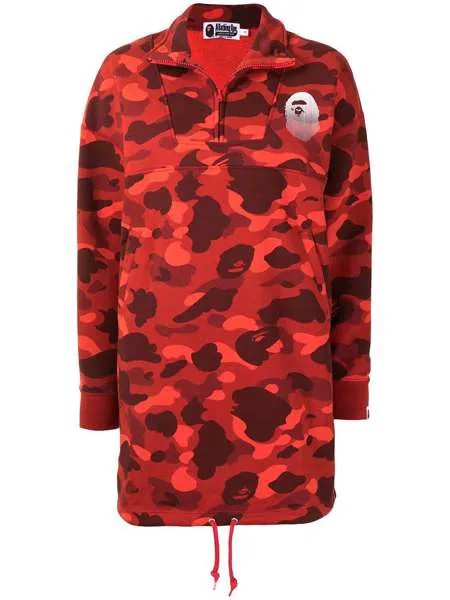 A BATHING APE® платье из джерси с камуфляжным принтом