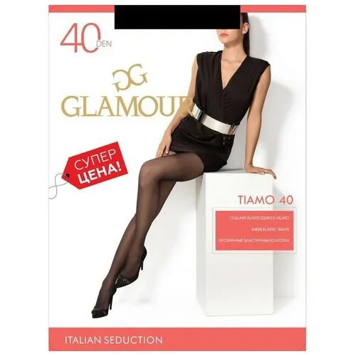 Колготки Glamour, размер 4, черный