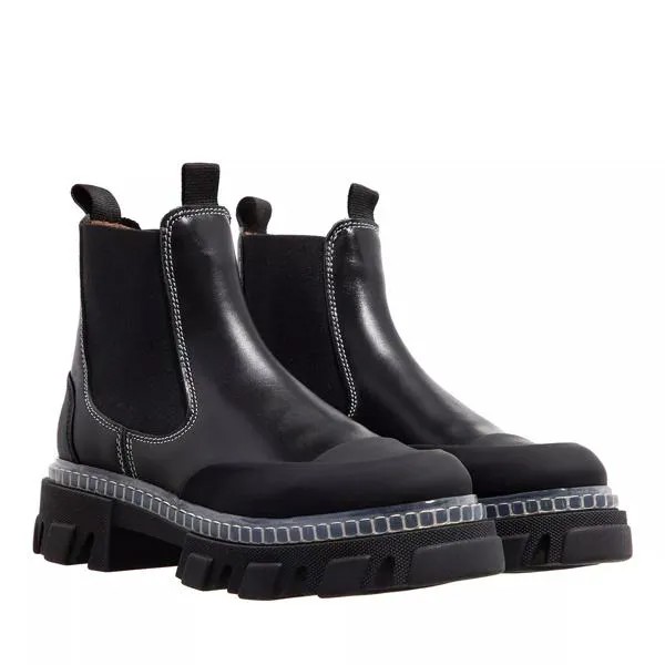 Сапоги cleated low chelsea boot Ganni, черный