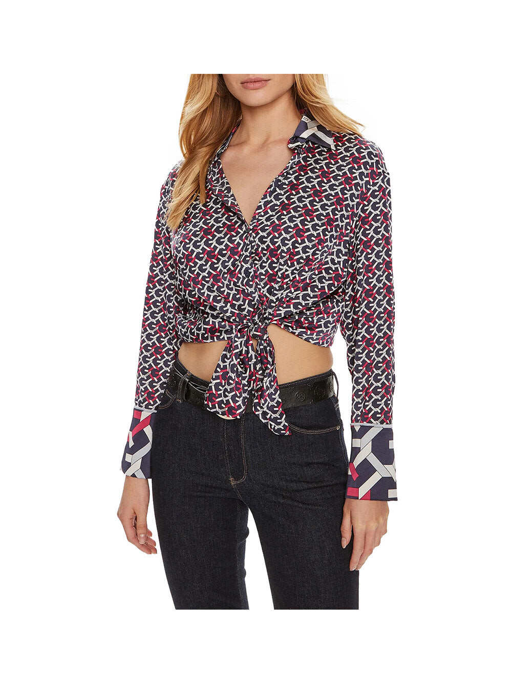 Мульти женская рубашка Guess
