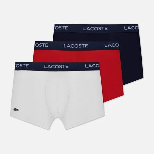 Комплект трусов боксеры LACOSTE, размер L, мультиколор, 3 шт.