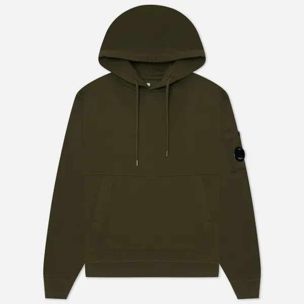 Мужская толстовка C.P. Company Cotton Fleece Hoodie Garment Dyed оливковый, Размер S