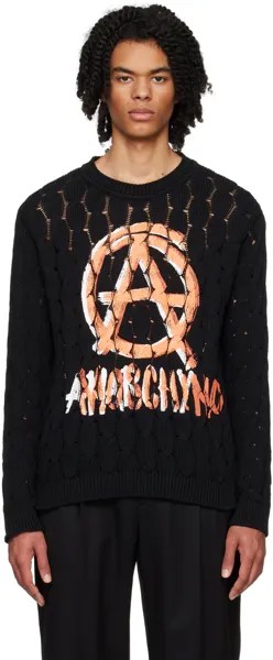 Черный свитер Moschino Anarchy