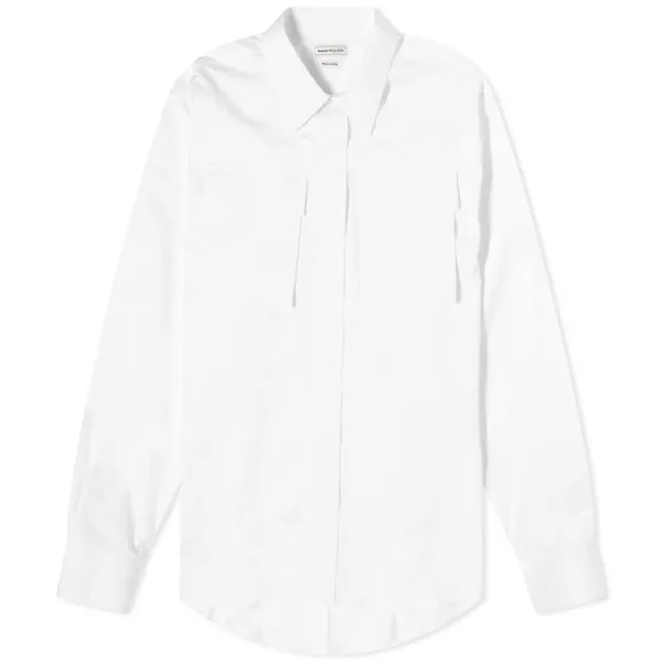 Alexander McQueen Рубашка с открытыми карманами, белый