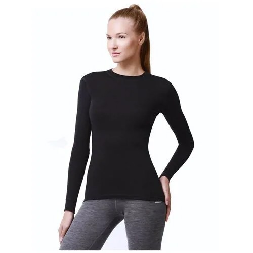 Термобелье женское футболка с длинным рукавом Norveg SOFT, Черный 14SW1RL / XS