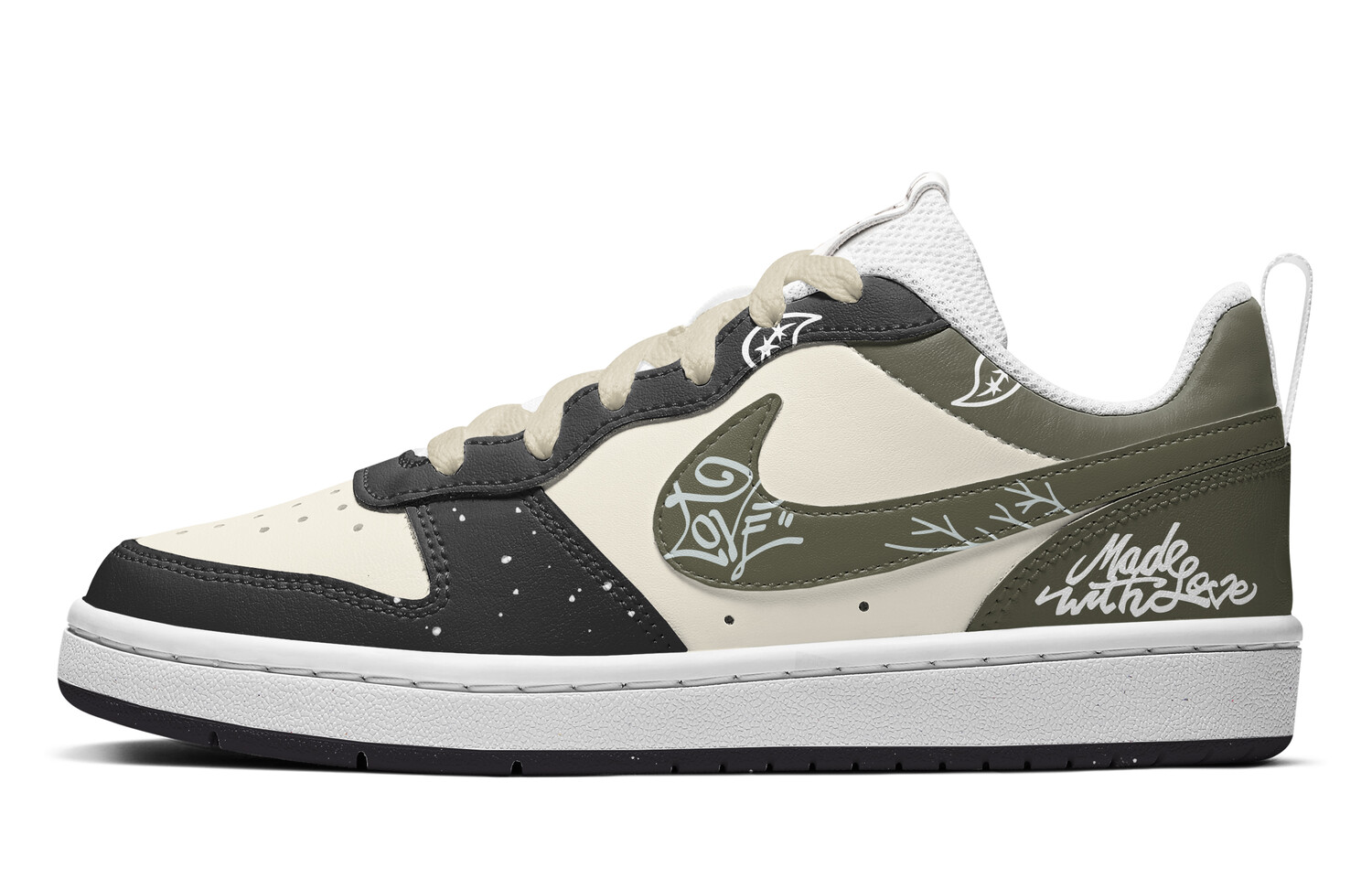 Кроссовки Nike Court Borough Skateboarding Shoes Women's Low-top Green, зеленый