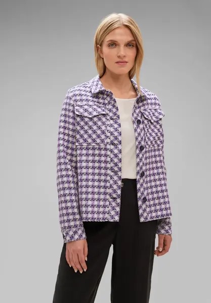 STREET ONE вельветовая куртка, без капюшона, с нагрудными карманами, цвет Lupine Lilac