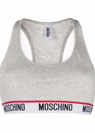 Moschino бюстгальтер-бралетт с логотипом