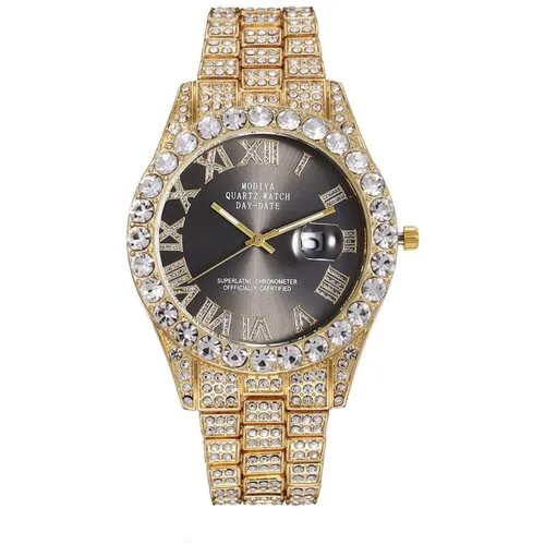 Женские наручные часы со стразами, черно-коричневый циферблат, Universal-Sale