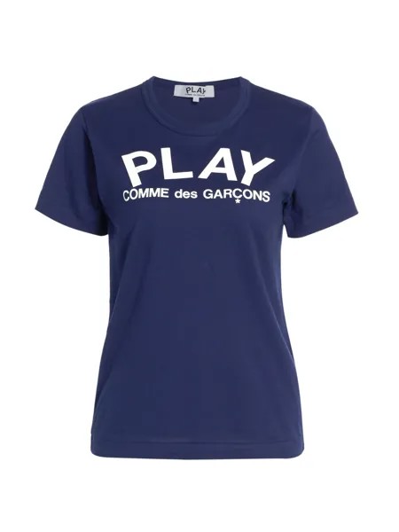 Футболка с логотипом Play Comme des Garçons PLAY, нави