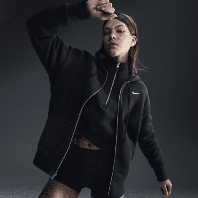 Худи Nike Sportswear Phoenix Fleece, цвет Black/Sail