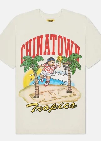 Мужская футболка Chinatown Market Dunking Bear By The Water, цвет бежевый, размер S