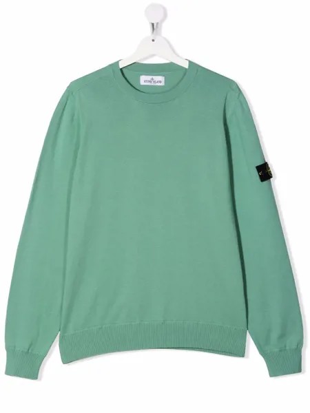Stone Island Junior толстовка с нашивкой-логотипом