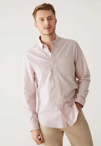 Рубашка Slim Fit Pure Cotton Oxford Marks & Spencer, цвет pink