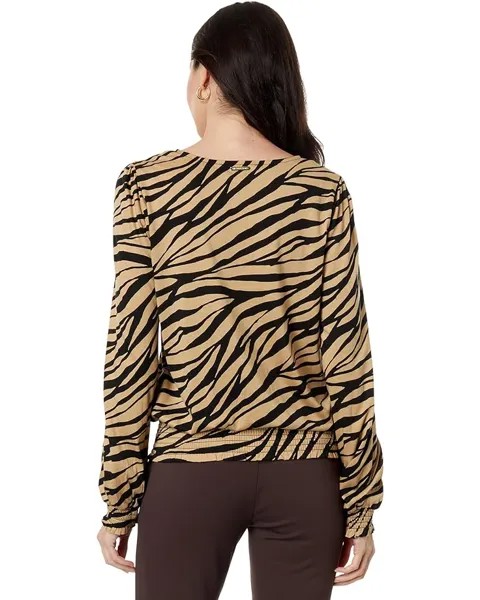 Топ Michael Kors Tiger Smock Top, хаки