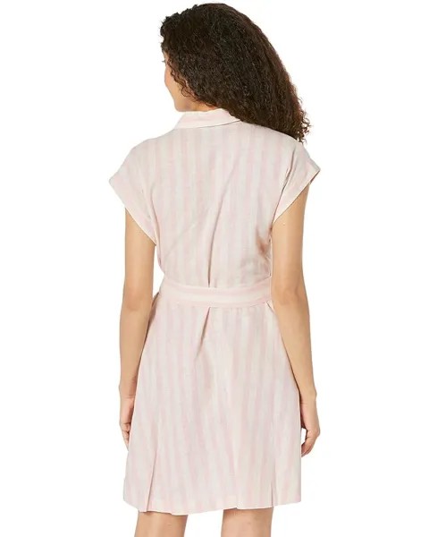 Платье Draper James Trisha Shirtdress in Cabana Stripe, цвет Light Pink