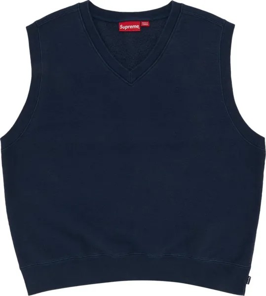 Толстовка Supreme Sweatshirt Vest 'Navy', синий