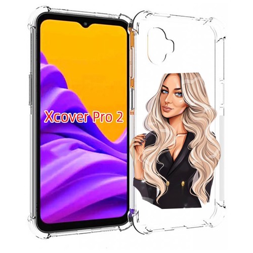 Чехол MyPads Платье-пиджак женский для Samsung Galaxy Xcover Pro 2 задняя-панель-накладка-бампер