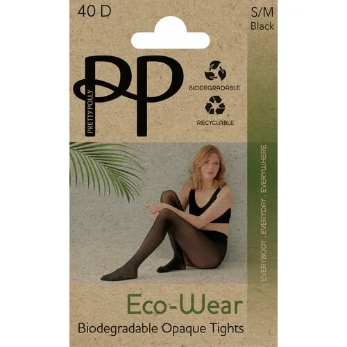 Колготки Pretty Polly Nylons Gloss, 40 den, размер S-M, чёрный