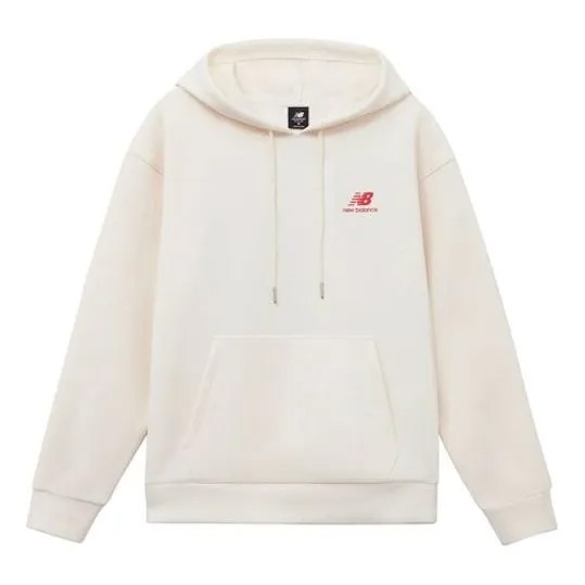 Толстовка New Balance Men's New Balance Long Sleeves Hooded Fashion Printing Pullover Creamy White, белый