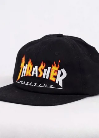 Кепка THRASHER Flame Snapback Black 2021