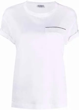 Brunello Cucinelli футболка с декором Monili