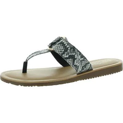 Bella Vita Womens Jan-Italy B/W Thong Flip-Flops Shoes 10 Medium (B,M) BHFO 6926