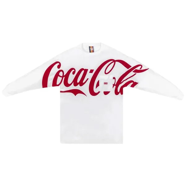 Футболка Kith x Coca-Cola Quinn Long-Sleeve T-Shirt 'White', белый