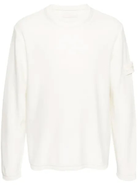 Stone Island джемпер с нашивкой Compass, белый