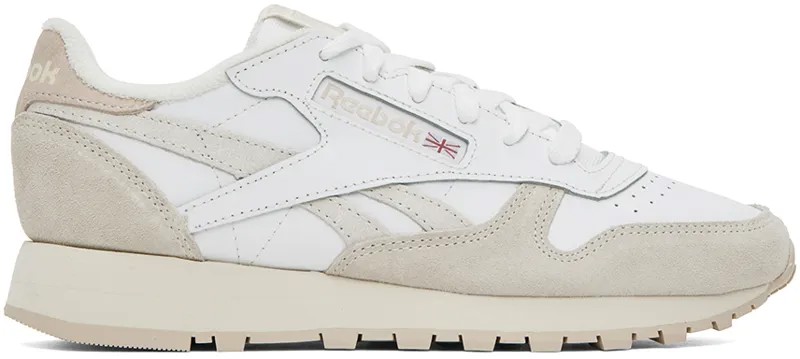 Бело-серо-серо-коричневые классические кроссовки Reebok Classics