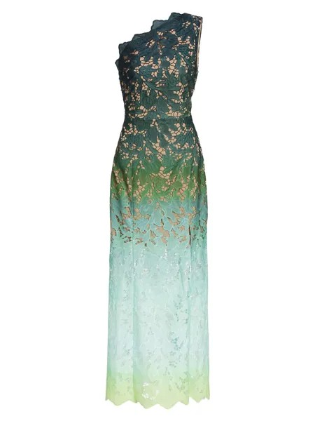 Кружевное платье Karolina с эффектом «омбре» Elliatt, зеленый