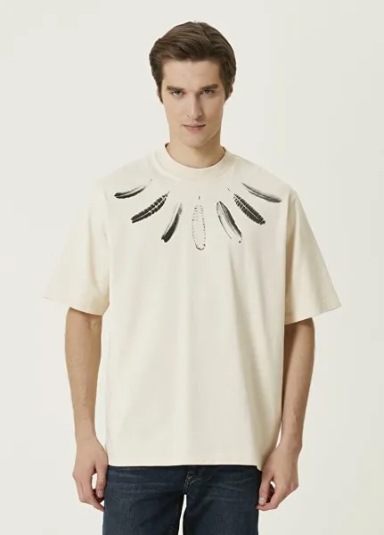 Футболка с принтом Marcelo Burlon, бежевый