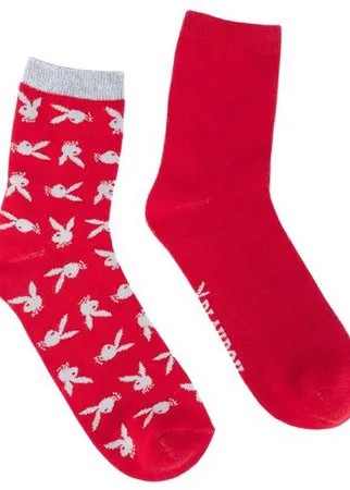 Носки мужские Playboy/Набор из 2 пар/ Красный 35/38