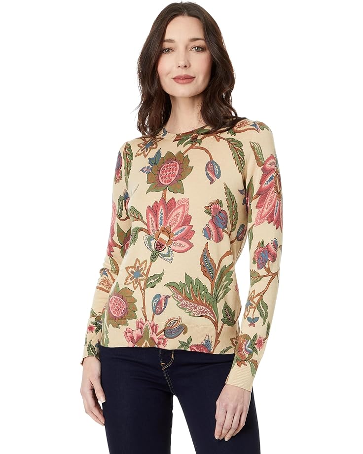 Свитер LAUREN Ralph Lauren Petite Floral Cotton-Blend Sweater, кремовый