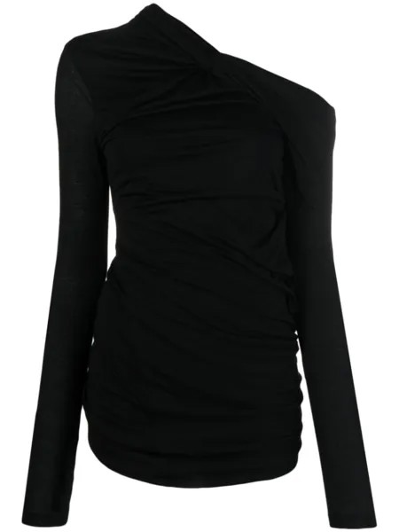 Helmut Lang платье мини с открытыми плечами, черный
