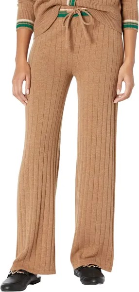 Брюки MONROW Sweater Rib Lounge Sweatpants, кэмел