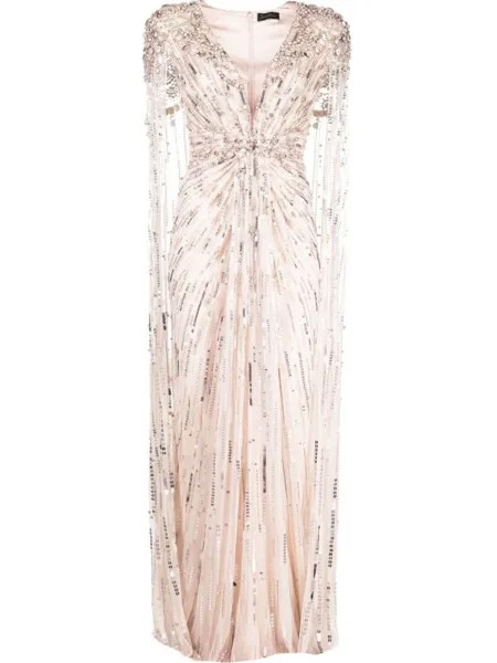 Вечернее платье с пайетками Jenny Packham, розовый