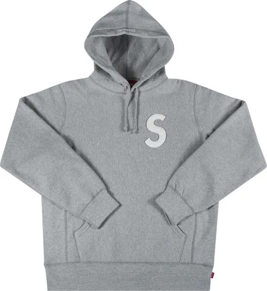 Толстовка Supreme S Logo Hooded Sweatshirt 'Heather Grey', серый