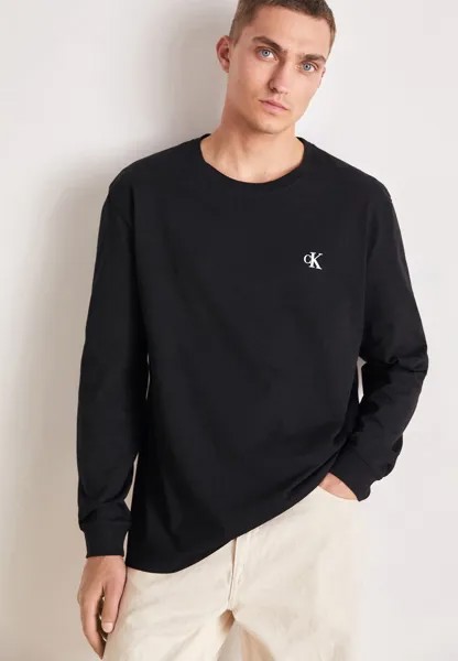 Футболка с длинным рукавом ФУТБОЛКА MONOLOGUE BACK GRAPHIC TEE UNISEX Calvin Klein Jeans, черный/ярко-белый