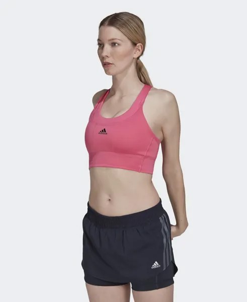 Спортивный бюстгальтер adidas Performance, розовый